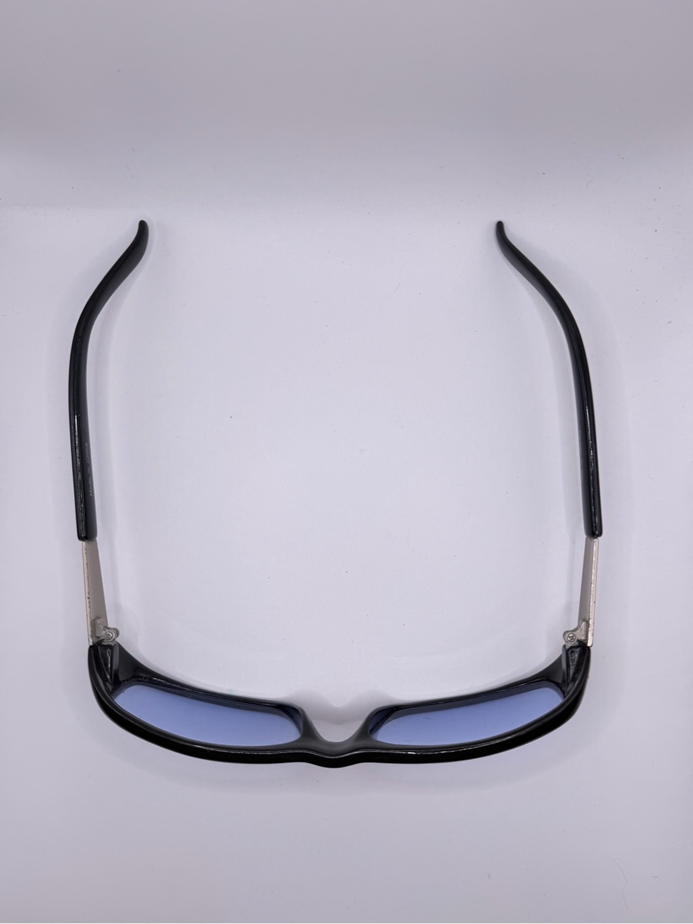 Y2K Identity Wraparound Sunglasses Black Blue Lens Retro Cyber - Picture 9 of 11